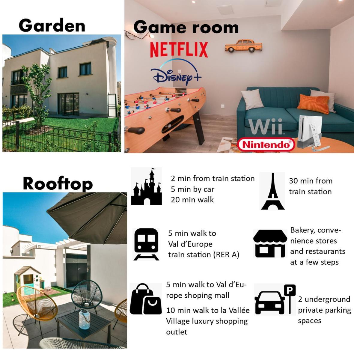 Perfect For Disney, Game Room, Rooftop, Parking Chessy Kültér fotó