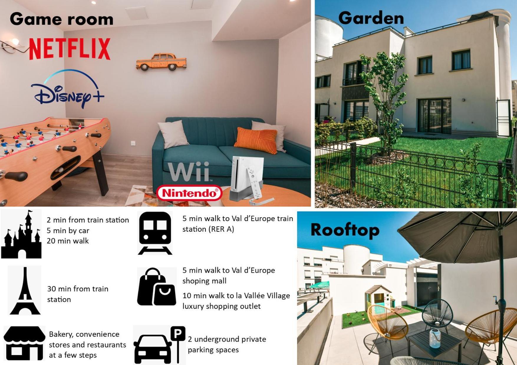 Perfect For Disney, Game Room, Rooftop, Parking Chessy Kültér fotó